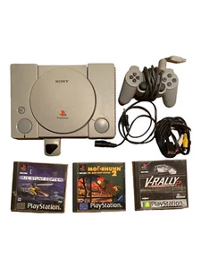 Sony PlayStation 1 Spielekonsole Grau SCPH-5502 Spiele Controller Rarität - Bild 1 von 6