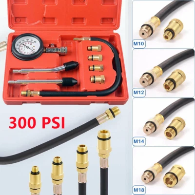 Petrol Engine Cylinder Pressure Tester for Car Compression Test Gauge Kit Set UK - Image 1 of 4