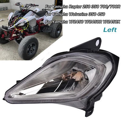 Conjunto de faros izquierdos para Yamaha 2006-2024 Raptor 700/700R Wolverine YFZ450/R Foto 1 de 4