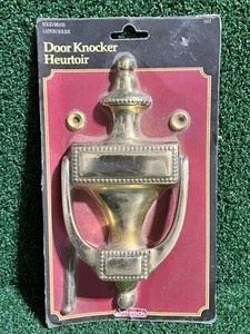 Vintage Amerock 8” Brass Door Knocker Heurtoir 5413 SUP-36395 New! - Picture 1 of 4