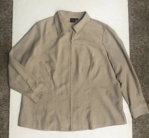Sonoma Jacket Size 2X Beige Zip Up Long Sleeves 2405 - Picture 1 of 8