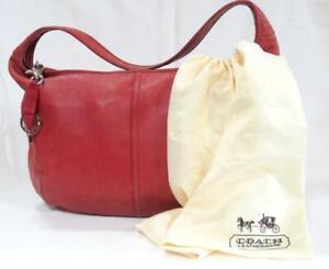 Coach Burgundy Leather Hobo Shoulder Purse Bag E2K-9223 w/ Dustbag