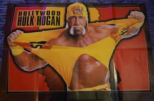 HULK HOGAN & CHRIS JERICHO WWE WWF 32 X 22 inch LARGE GIANT DOUBLE SIDED POSTER - Picture 1 of 2