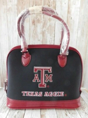 Texas A&M ATM Aggies Sandol Colegial Licencia Rojo Negro Cartera Bolso con Correa Foto 1 de 3