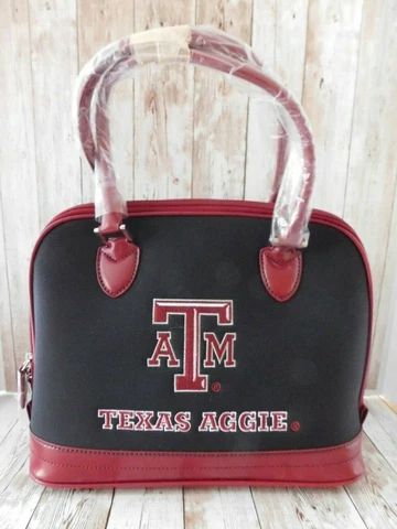 Texas A&M ATM Aggies Sandol Collegiate Licensed Red Black Purse Tote W/ Strap Cover