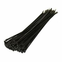 Extra Strong Zip Tie Wraps 100 x Black Nylon Cable Ties 200 x 4.8mm