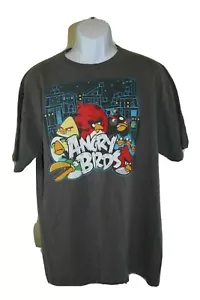 Vintage Angry Birds Grey Graphic Tee Shirt S/S Mens XL - Picture 1 of 4
