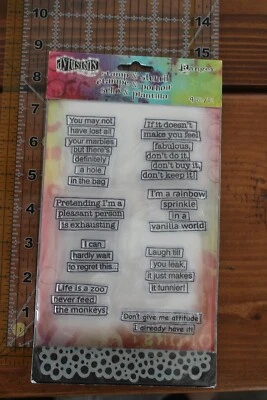 Estampillas transparentes Ranger DYIUSIONS COTIZACIÓN BURBUJAS Plantilla Frases L Foto 1 de 2