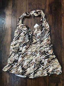 Swimsuits for All Women's Gold Animal Print Swimsuit Size 24. P-T-P:20.5in - Picture 1 of 2