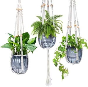 Small Hanging Planters Self Watering 5 Inch, 3 Set Hanging Plant Pot for Indo... - Picture 1 of 3