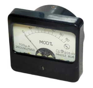 Ammeter 70uA MNOSZ 808 EKM 1953 panel meter [PK1]4 - Foto 1 di 7