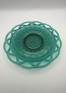 Vintage Imperial 7” Emerald Green Glass/Saucer Dish. FREE SHIPPING - Picture 1 of 7