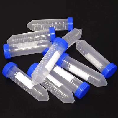 Tubo centrífuga 50 mL, estéril, tubo cônico PP, tubo de ensaio para frasco, marca para inclinações de ágar - Imagem 1 de 4