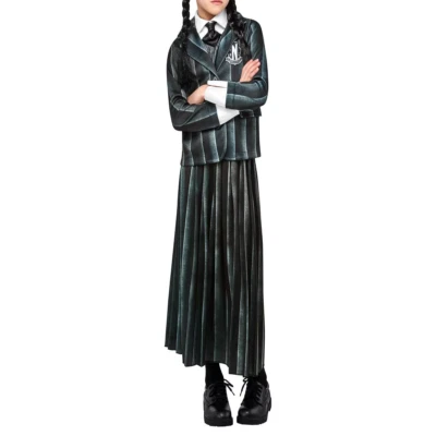 Disfraz Wednesday Addams Nevermore Academy uniforme escolar Halloween mediano 7/8 Foto 1 de 4