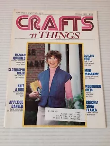 Crafts N Things October 1981 Pigs From Pantyhose, Crochet Snow Flakes - Picture 1 of 9