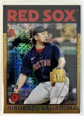 2021 Topps Chrome 1986 HIROKAZU SAWAMURA (GOLD) MOJO RC #38/50 RED SOX #86C-46 - Image 1 of 2