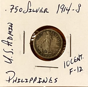 1914-S US-Philippines 10 Centavos, SB Variety - Picture 1 of 2