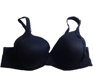 Sujetador para mujer Soma 42C abrazable cobertura completa ribete de encaje negro con aros usado en excelente estado - Imagen 1 de 2