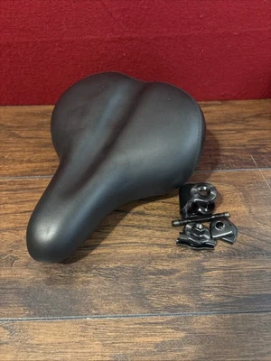 Asiento de bicicleta cómodo extra ancho Cruiser suave sillín de bicicleta Foto 1 de 4