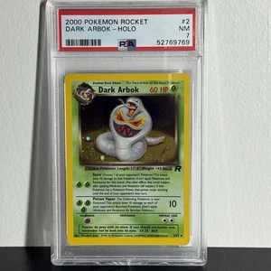 2000 Pokemon Rocket 1st Edition #2 Dark Arbok Holo PSA 7 NM - Picture 1 of 3