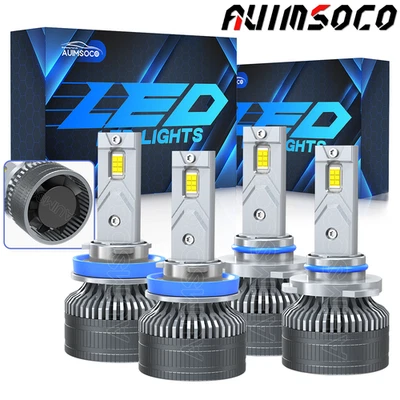 H11+9005 4x Led Headlight Bulbs Fit Peterbilt 589 2023 2024 2025 Low + High Beam - Image 1 of 4