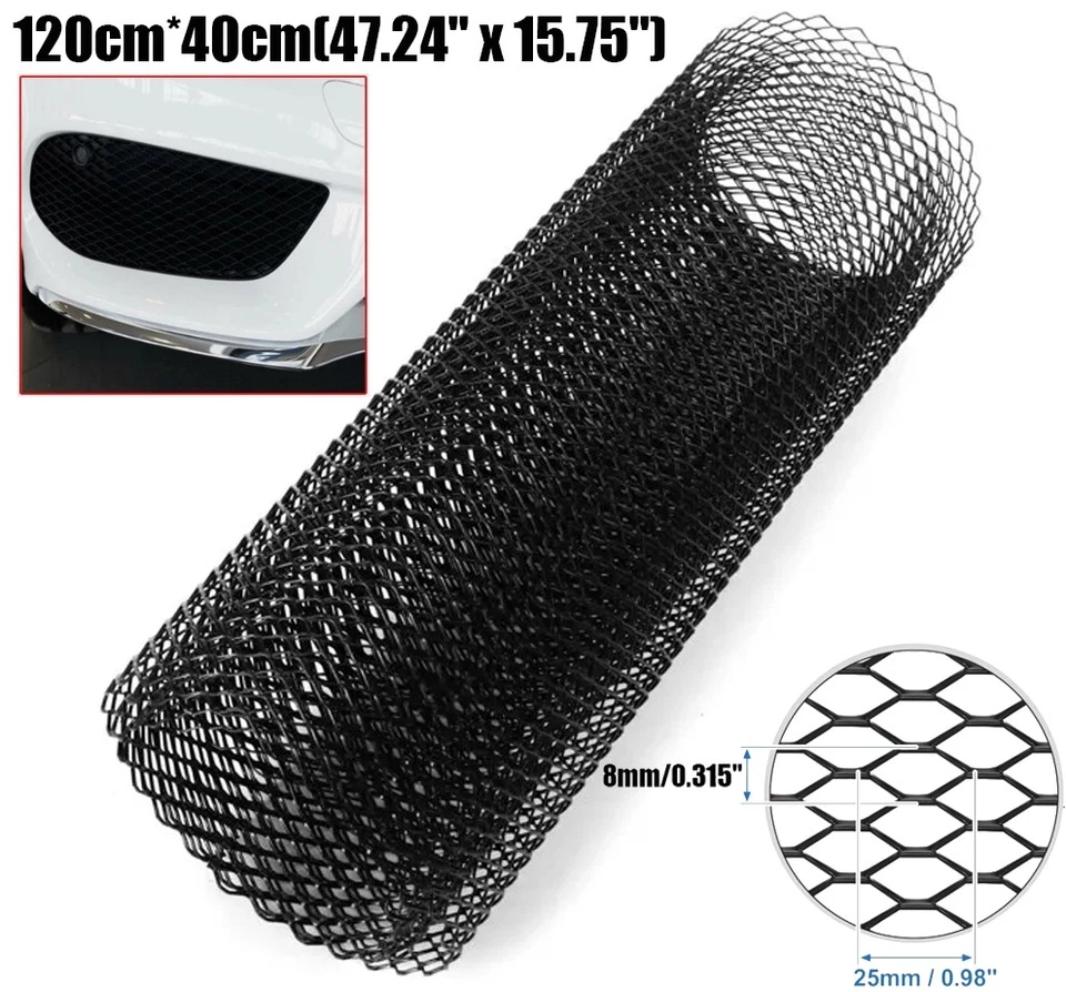 Car Grill Mesh Grilles Universal For Front Bumper Hood Air Vents Spoiler Intake - Image 1 of 4