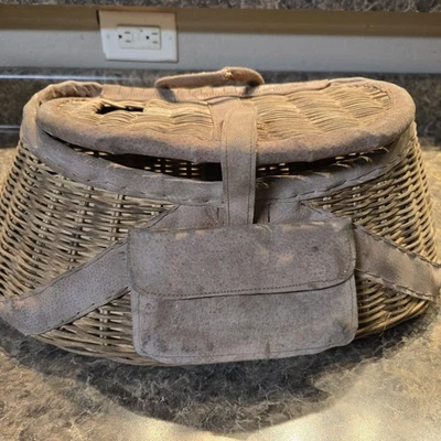 Cabaña de pesca de cuero de mimbre de colección decoración rústica mosca Foto 1 de 4