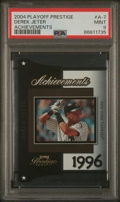 Derek Jeter 2004 Playoff Prestige Achievements FOIL 1996 ROY Yankees PSA 9 Foto 1 de 3