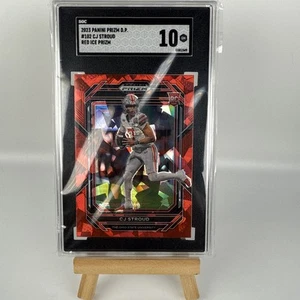 2023 Prizm Draft Picks #102 CJ Stroud Red Ice Buckeyes Rookie RC SGC 10 Gem Mint - Picture 1 of 2