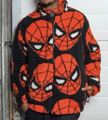 Cakeworthy Spider-Man Sherpa Unisex Red And Black Jacket Size 2XL - Image 1 of 3