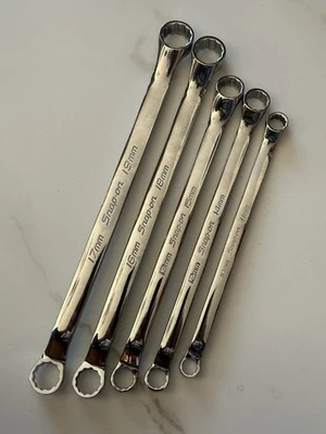 SNAP ON  XBM605A five pc 12-Point Metric 10° Offset Box  Wrench Set NEW - Image 1 of 4
