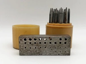 Anvil Round Punches for Watch Repair Vintage Watchmakers Tool Nitbank Case USSR - Picture 1 of 12