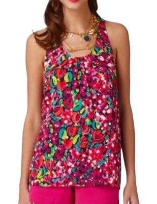 Camiseta sin mangas Lilly Pulitzer Wild Confetti Devaney para mujer espalda deportiva con volantes XS Foto 1 de 4