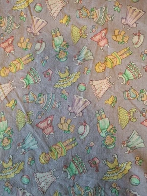 VTG `1998 Daisy Kingdom PATTY’s Paper Dolls  Allover Lavender #2752  33 x 44 - Image 1 of 4