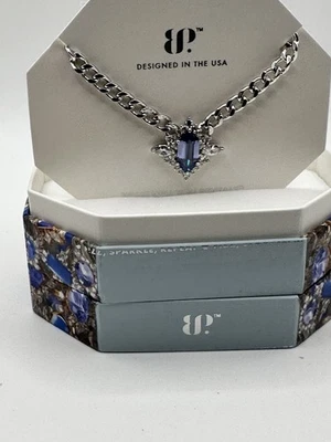 Cadena BP Dec Bday She's Edgy & Timeless RBP8504 Tanzanita Sobre Hematita Chapado Foto 1 de 3