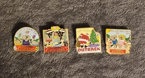 Outback Steakhouse lotto di 4 spille da bavero cappello Natale San Valentino Ney anno Pasqua  - Foto 1 di 5