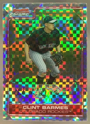 Clint Barms 2006 Bowman Chrome X Fractor/250 #32 Rockies Foto 1 de 4