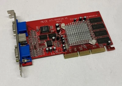 64MB Power Magic ATi Radeon 7000 Dual VGA / TV AGP Graphics Video Card GPU - Image 1 of 4