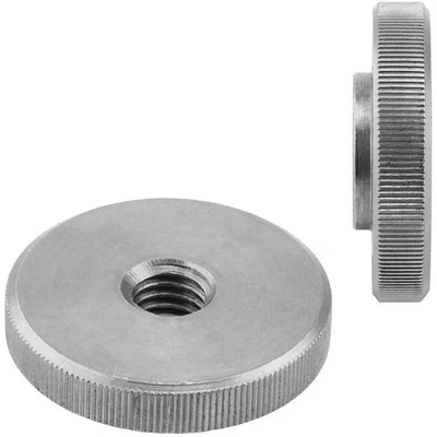 Rändelmuttern niedrige Form DIN 467 Muttern A1 Edelstahl gerändelter Rand - Bild 1 von 4