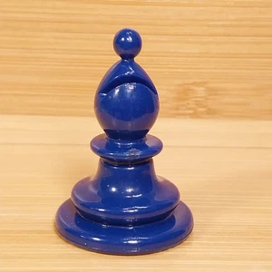 2013 Thinkfun Solitaire Chess Replacement Game Piece - Blue Bishop - Picture 1 of 5