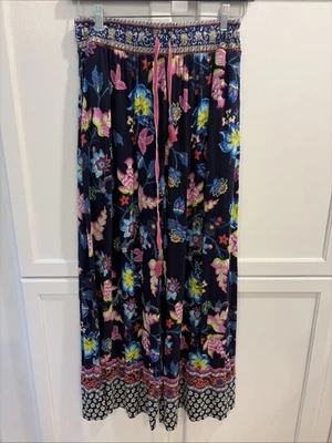 Pantalones para dormir Anthropologie Boho de pierna ancha viscosa para mujer Zadie talla mediana  Foto 1 de 4