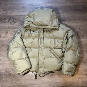 Velvet by Graham and Spencer Women Raylin Cropped Puffer Jacket Sage Green Sz S - Picture 1 of 10
