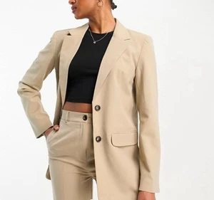 Tall Oversized ASOS Tan blazer Size 2 - Picture 1 of 3