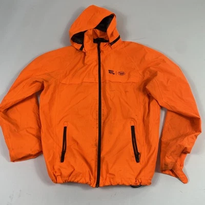 Best Buy Geek Squad Jacket Mens Large Orange Hooded Windbreaker Port Authority - Image 1 of 4