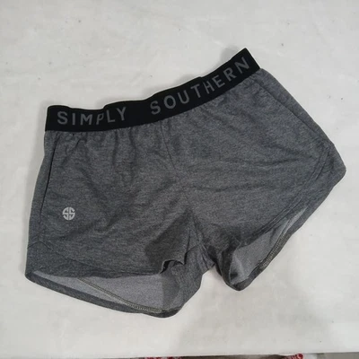 Simply Southern women's grey workout shorts size M - Image 1 of 4