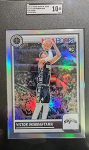 Victor Wembanyama 2023/24 cerchi argento premium Prizm scatola topper SGC 10 GEM POP 1 - Foto 1 di 8
