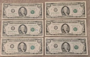 $600 CASH (6) 1 Hundred Dollar Bills Old Series “90" Read Description! - Picture 1 of 2