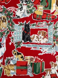 Fabric - OOP Alexander Henry That Doggie in the Christmas Window 18 x 21.5" W FQ - Picture 1 of 5