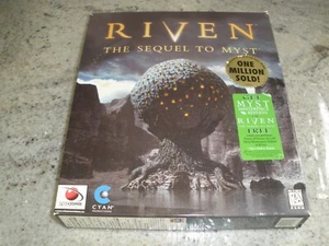 RIVEN THE SEQUEL TO MYST PC GAME OPEN BOX SEALED DISCS 1997 - Picture 1 of 8