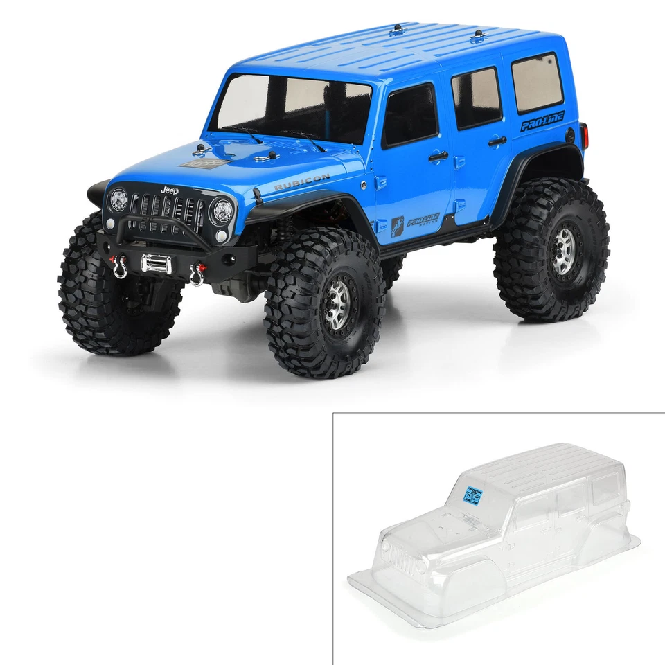 Jeep Wrangler Unlimited Rubicon Unpainted Body for 12.8 Wheelbase Rock Crawlers - Image 1 of 1